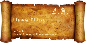 Lippay Milla névjegykártya